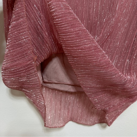 Astrid | Sheer Overlay Spaghetti Strap Sparkly Pink Cami - Picture 4 of 9